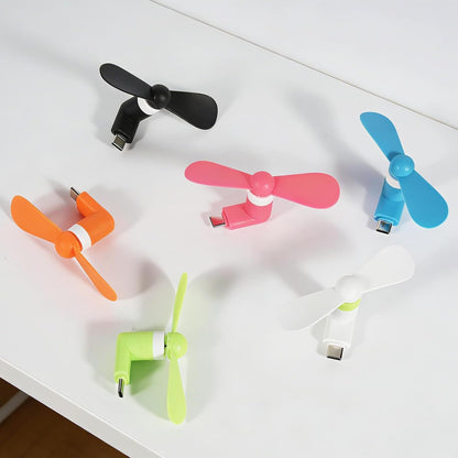 Mini Cell Phone Fan - Colorful Powerful Fan Compatible for Iphone, Ipad, Android Smartphone,Tablet - Cell Phone Summer Accessories - (6-Pack)