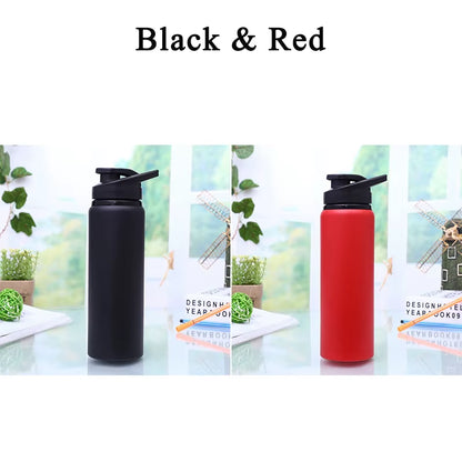 1/2/3PCS Portable Stainless Steel Water Bottle Leisure Cycling Drinking Water Bottle Outdoor Sports Travel Water Glass