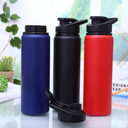 1/2/3PCS Portable Stainless Steel Water Bottle Leisure Cycling Drinking Water Bottle Outdoor Sports Travel Water Glass