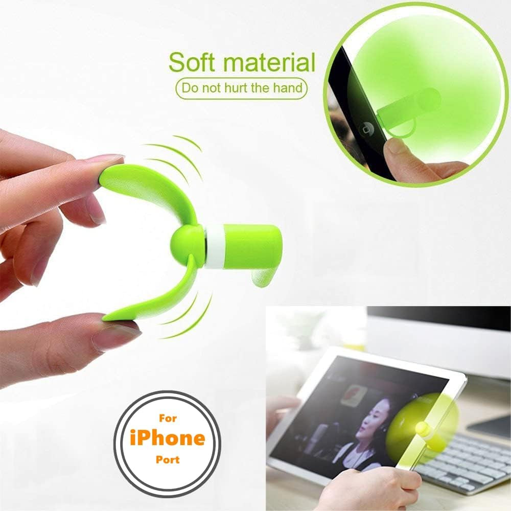 Cell Phone Fan for Iphone, Compatible for Iphone 4/5/6/6S/7/8 Plus, X, XS Max, XR, 11/12/13/14 Mini plus Pro Max SE 2/3, Not Compatible for Iphone 15/16 and Latest Series (Color X4)