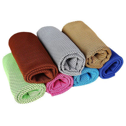 Ultra-Fine Fiber Outdoor Sports Fitness Towel, Quick-Dry Cooling Knitted Fabric, Hand Washable, Custom and Wholesale Supported