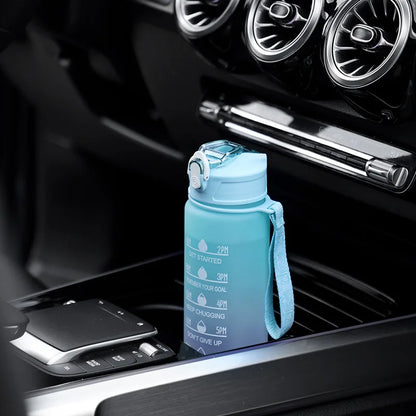 900ML Sports Water Bottle with Time Marker Leak-Proof Cup Motivational Portable Water Bottle for Outdoor Sport Fitness BPA Free